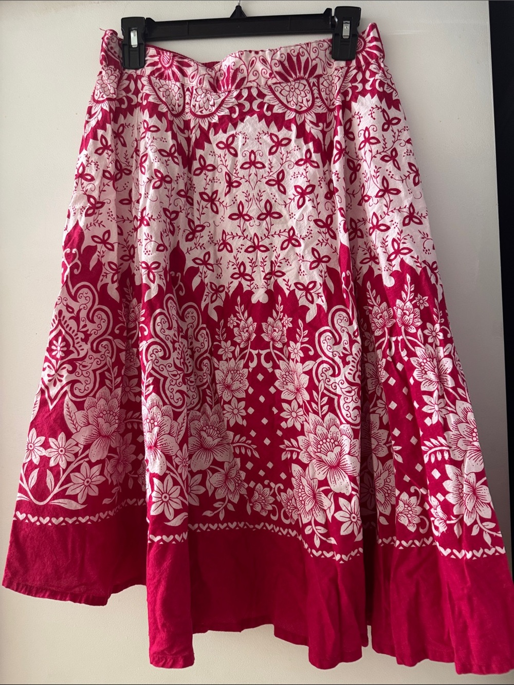 Red Floral Circle Skirt - Brand Unspecified